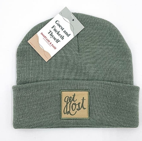 Get Lost Sage Green Beanie Hat - Picture 1 of 2